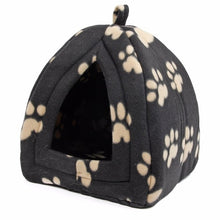 Load image into Gallery viewer, Paw Stripe Pet Bed House