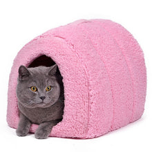 Load image into Gallery viewer, Paw Stripe Pet Bed House