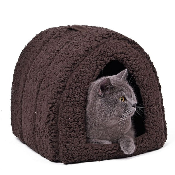Paw Stripe Pet Bed House
