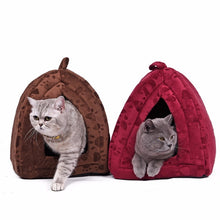 Load image into Gallery viewer, Paw Stripe Pet Bed House