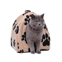 Load image into Gallery viewer, Paw Stripe Pet Bed House