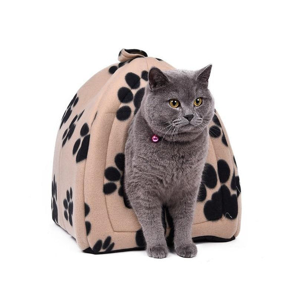 Paw Stripe Pet Bed House