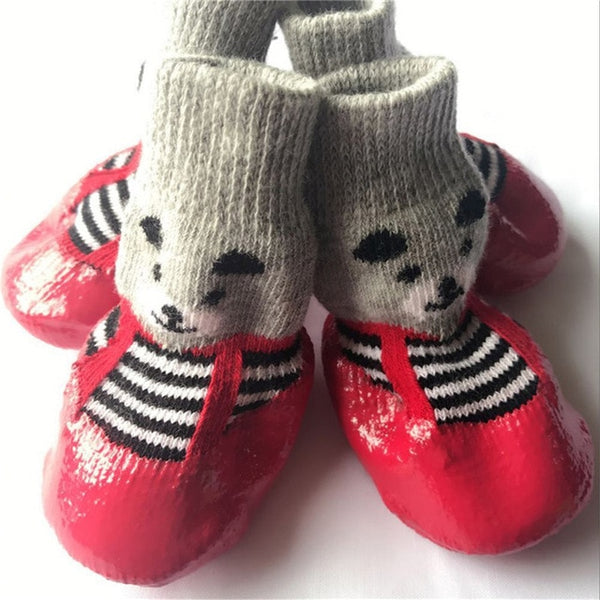 Cotton Rubber Dog Shoes